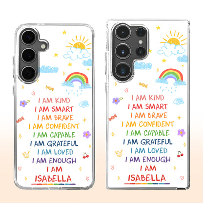 I Am Kind, I Am Smart, Empowering Phone Case Design