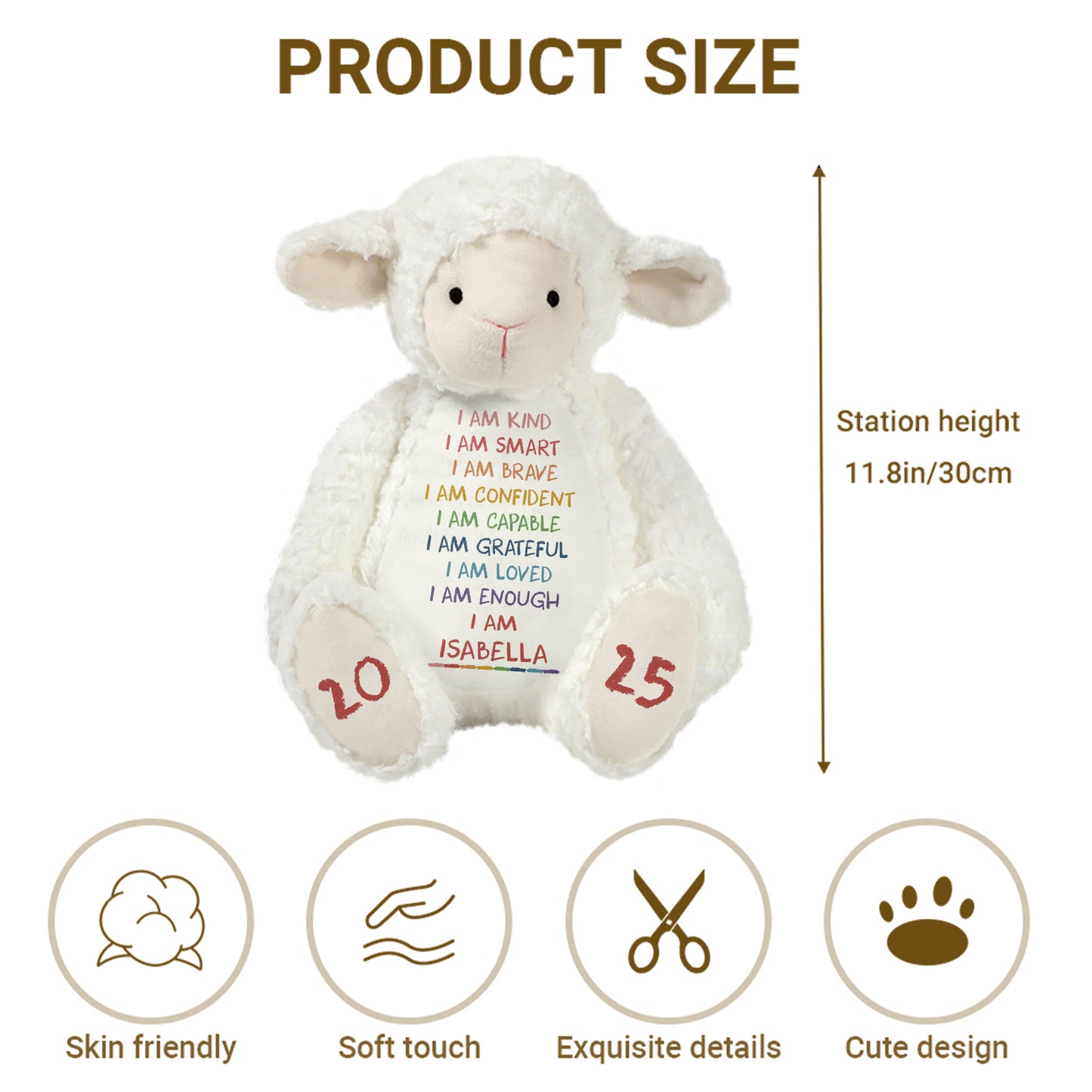 I Am Kind, I Am Smart, Empowerment Sheep Doll