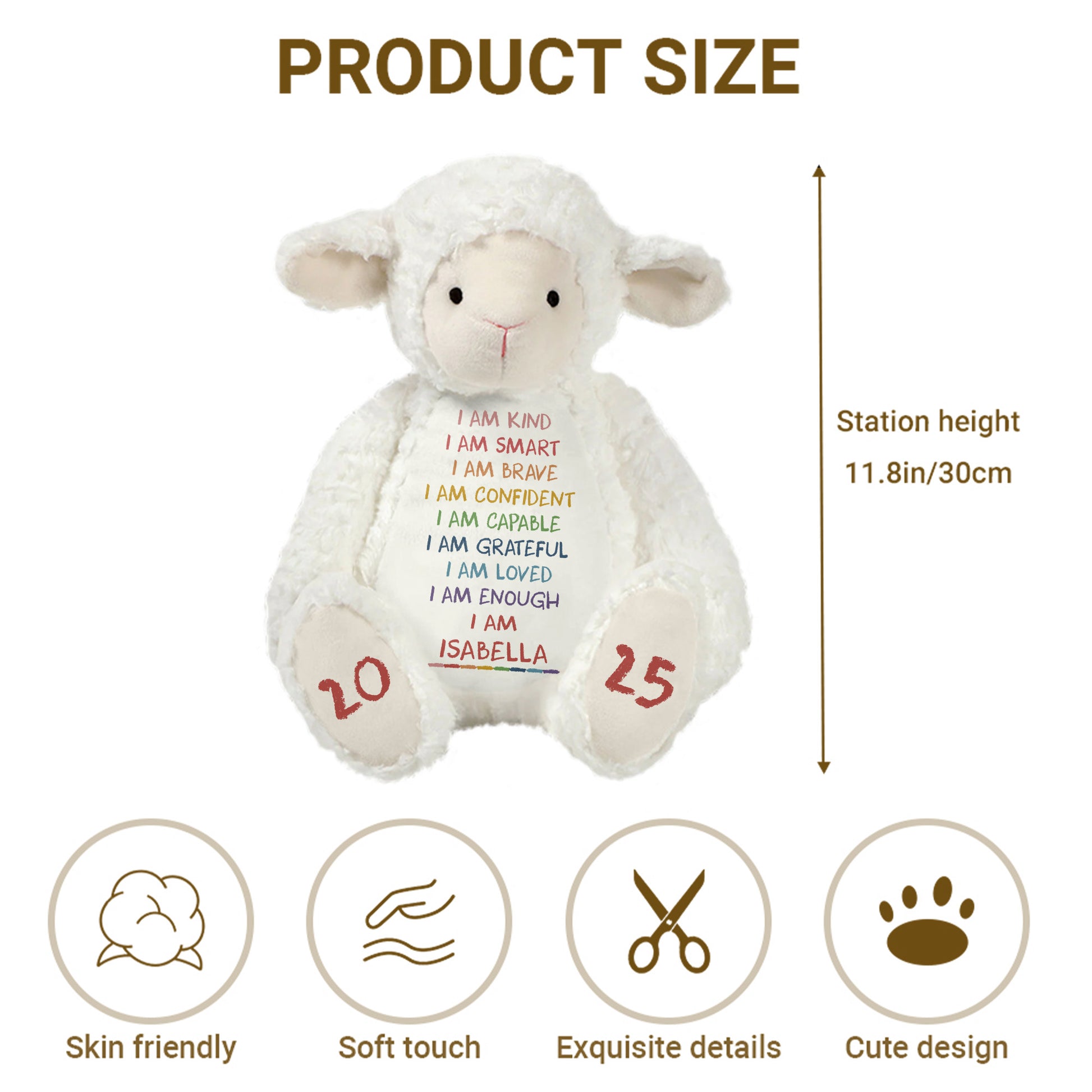 I Am Kind, I Am Smart, Empowerment Sheep Doll