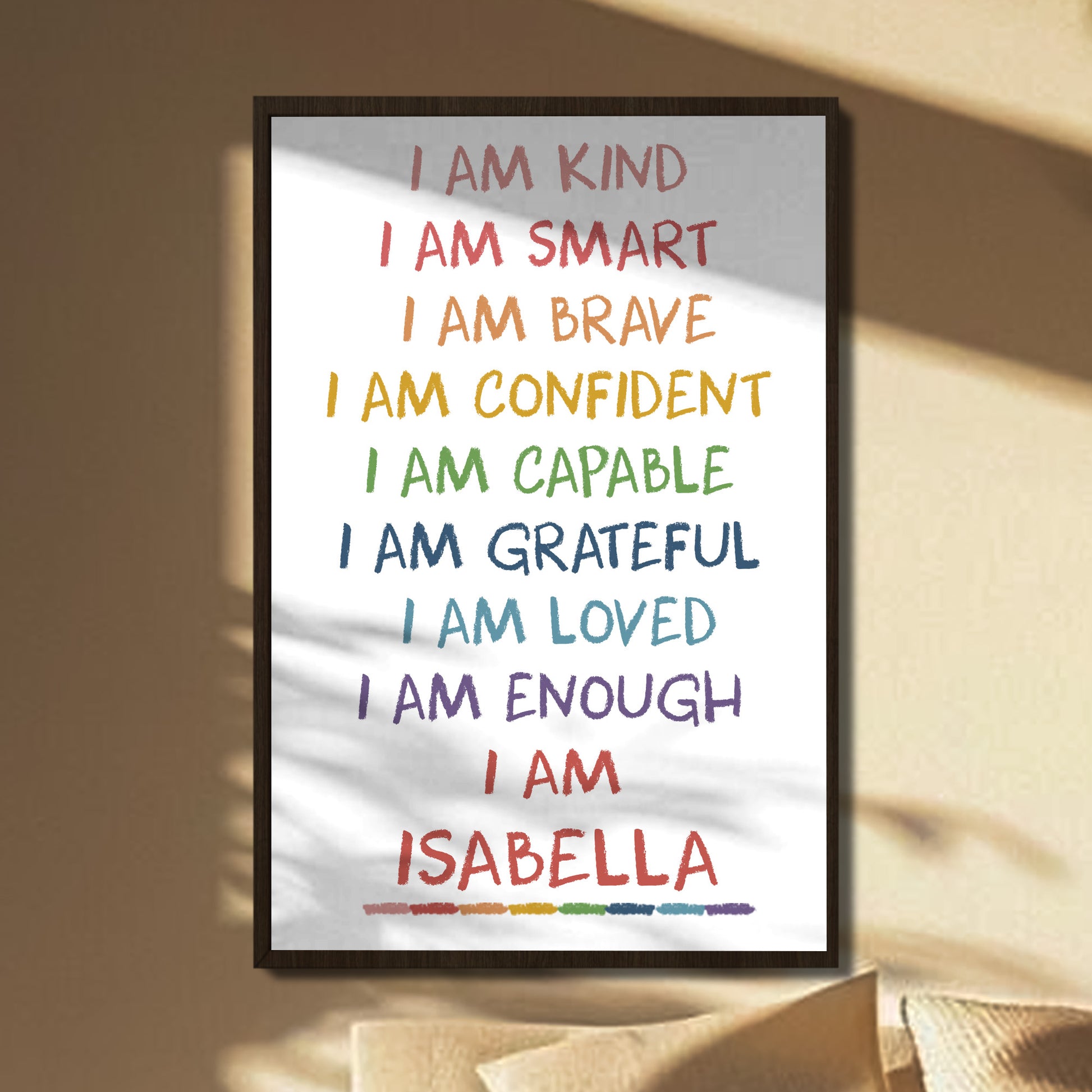 I Am Kind Smart Brave Confident Capable Grateful Loved Enough
