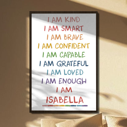I Am Kind Smart Brave Confident Capable Grateful Loved Enough