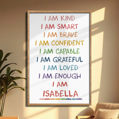 I Am Kind Smart Brave Confident Capable Grateful Loved Enough