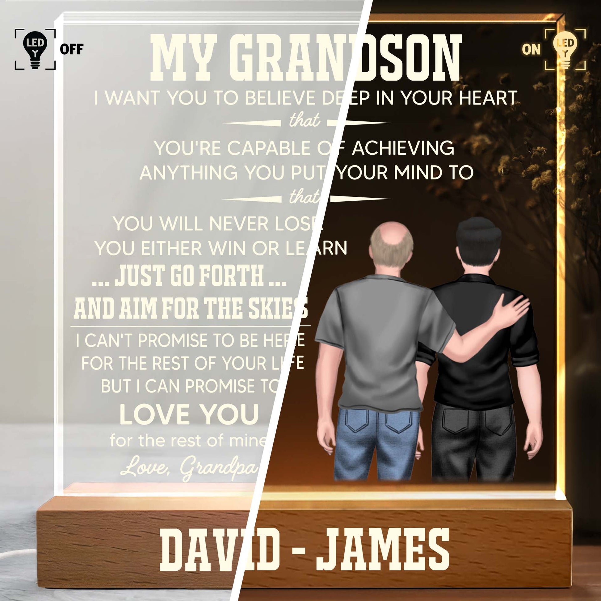 My Grandson Believe In Yourself, Grandpa And Grandson, Forest