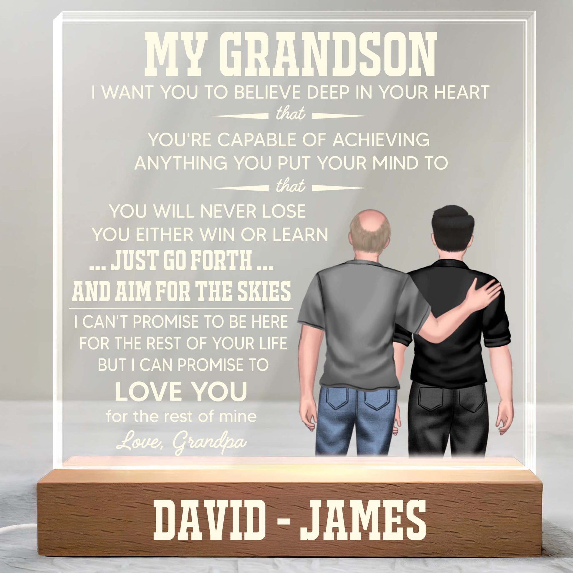 My Grandson Believe In Yourself, Grandpa And Grandson, Forest