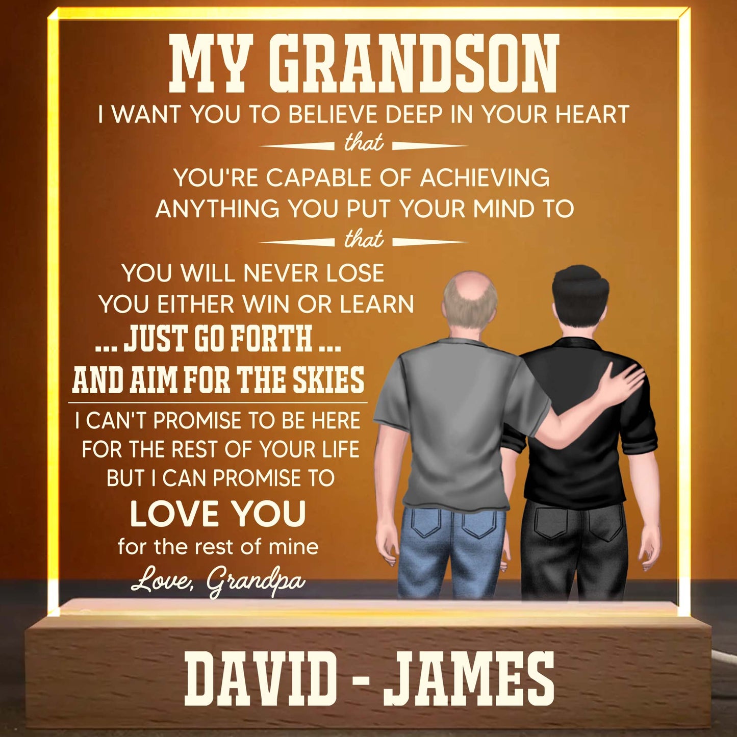 My Grandson Believe In Yourself, Grandpa And Grandson, Forest