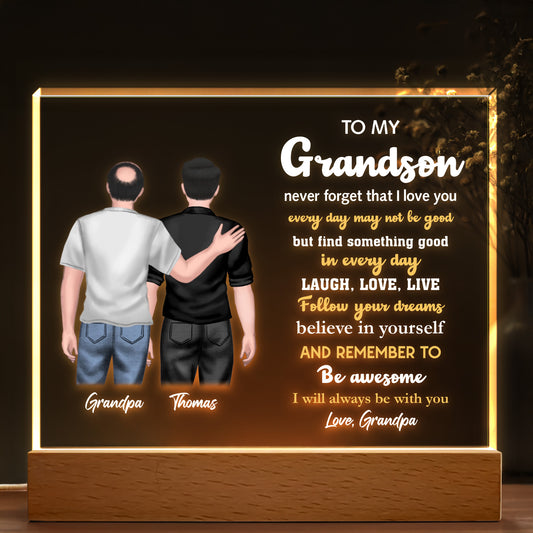 To My Grandson, Never Forget That I Love You, Two People Holding Hands