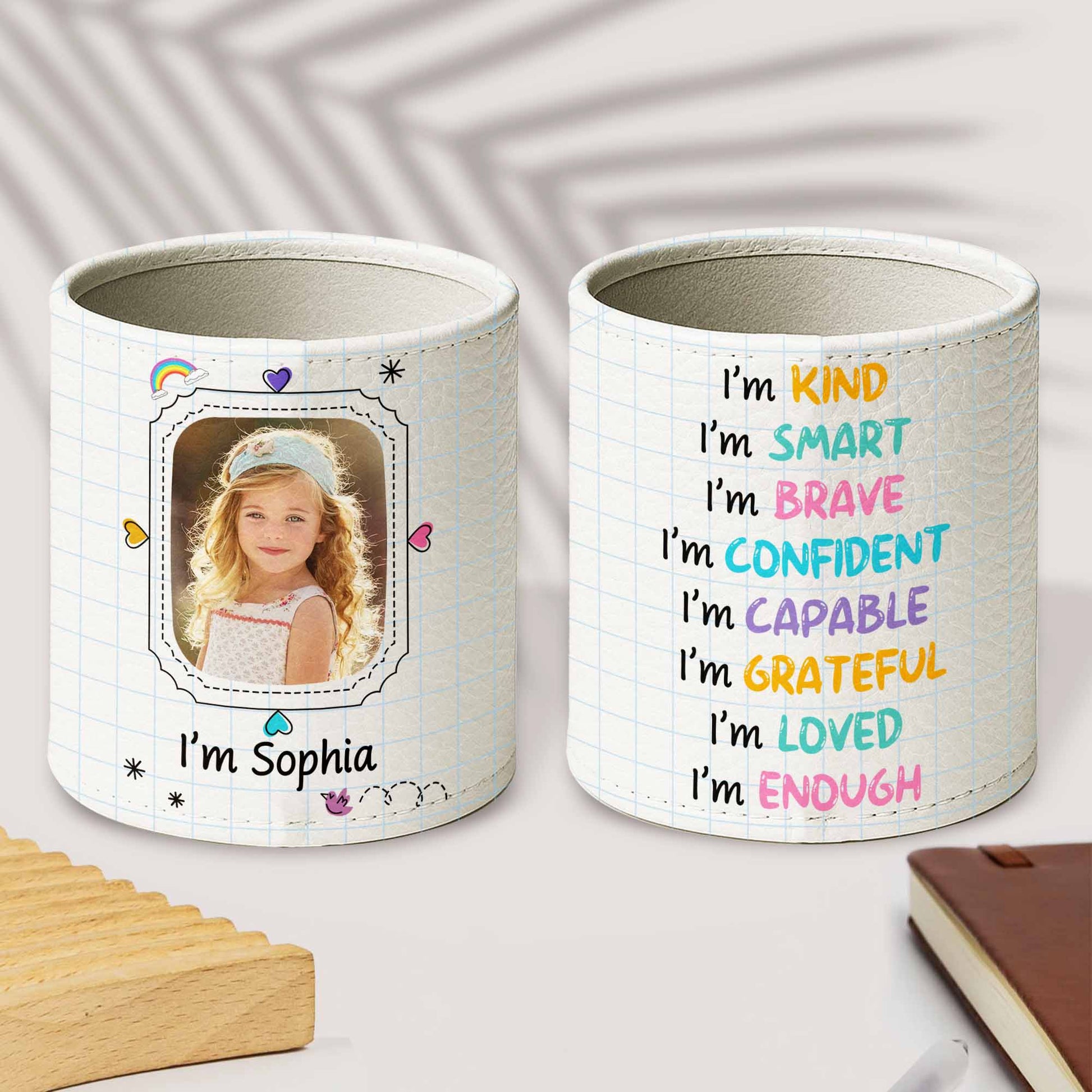 I'm [Name] Notebook Paper Design Pen Holder