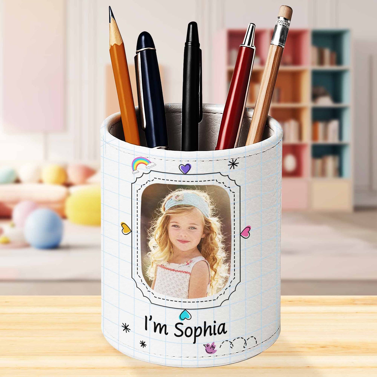 I'm [Name] Notebook Paper Design Pen Holder