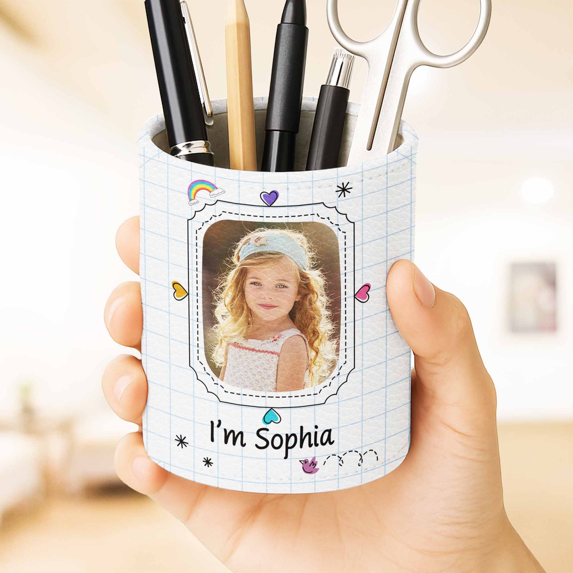 I'm [Name] Notebook Paper Design Pen Holder