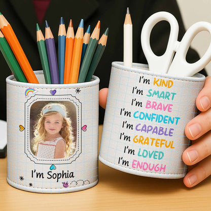 Portabolígrafos con diseño de papel de cuaderno de [Nombre] - Portabolígrafos personalizado - GRK053_PENH