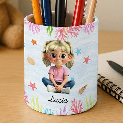 A Girl and Her Ocean Wonders, Starfish and Seashells