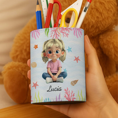 A Girl and Her Ocean Wonders, Starfish and Seashells