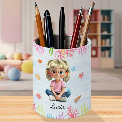 A Girl and Her Ocean Wonders, Starfish and Seashells