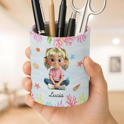 A Girl and Her Ocean Wonders, Starfish and Seashells