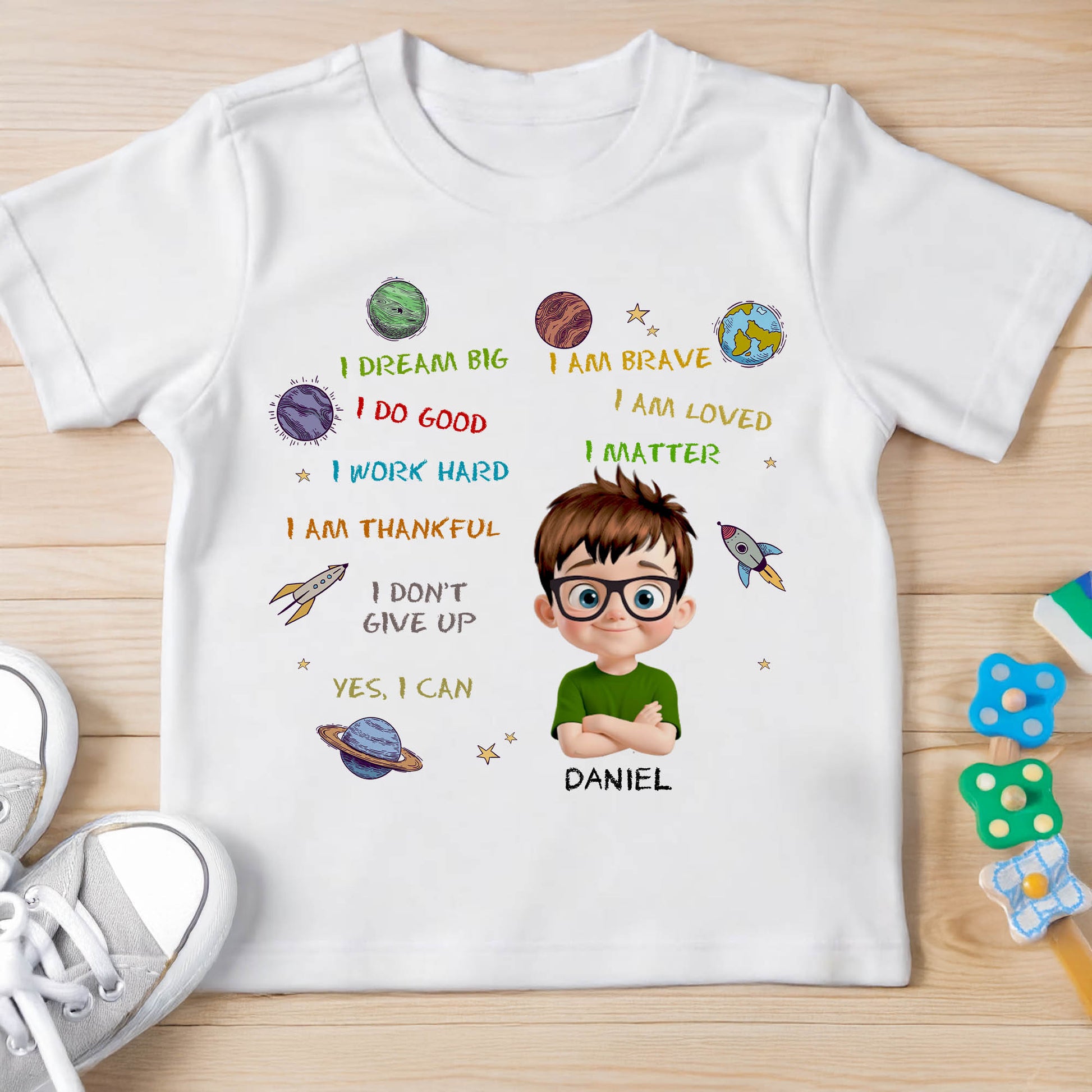 I Dream Big, I Am Brave, Motivational Space Theme