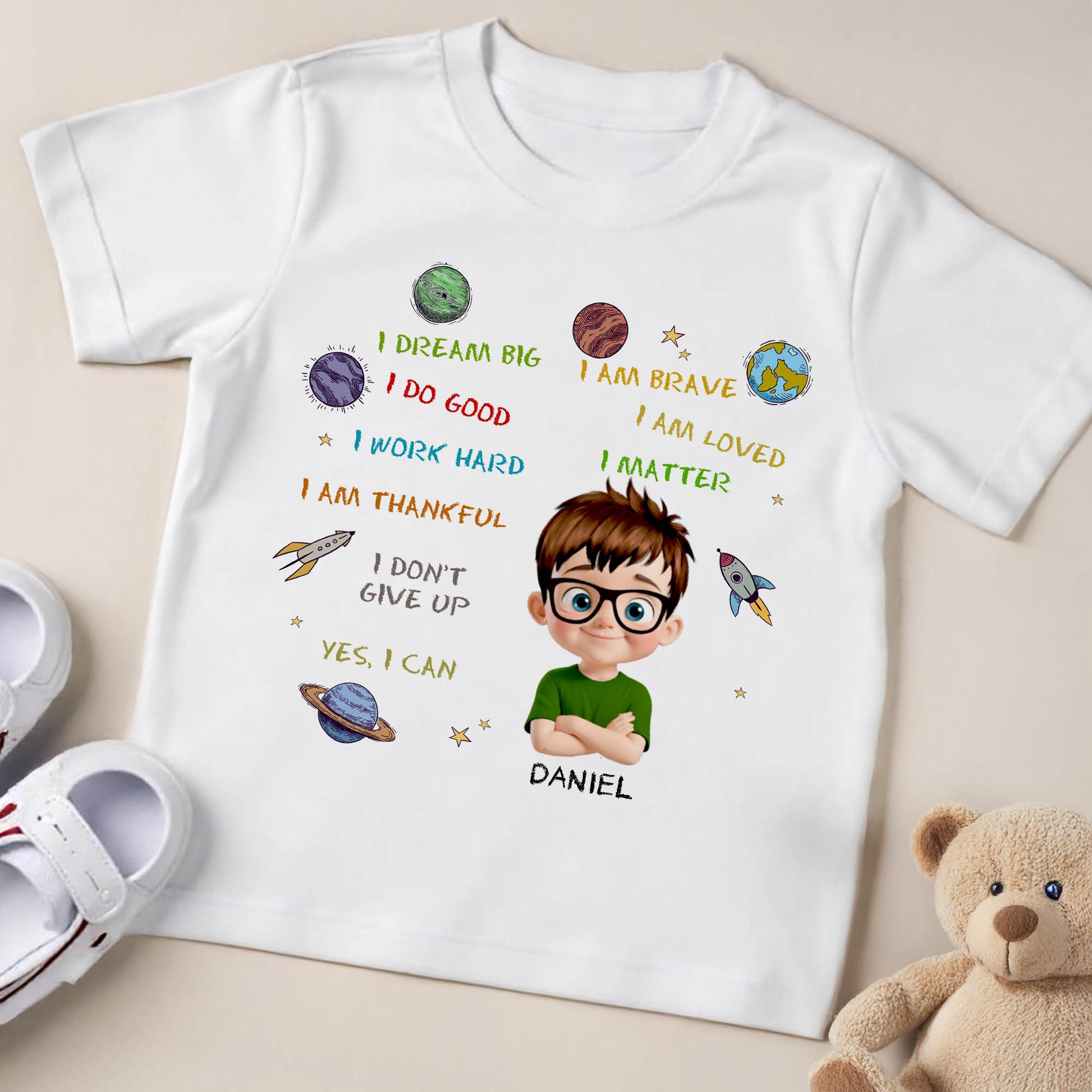 I Dream Big, I Am Brave, Motivational Space Theme