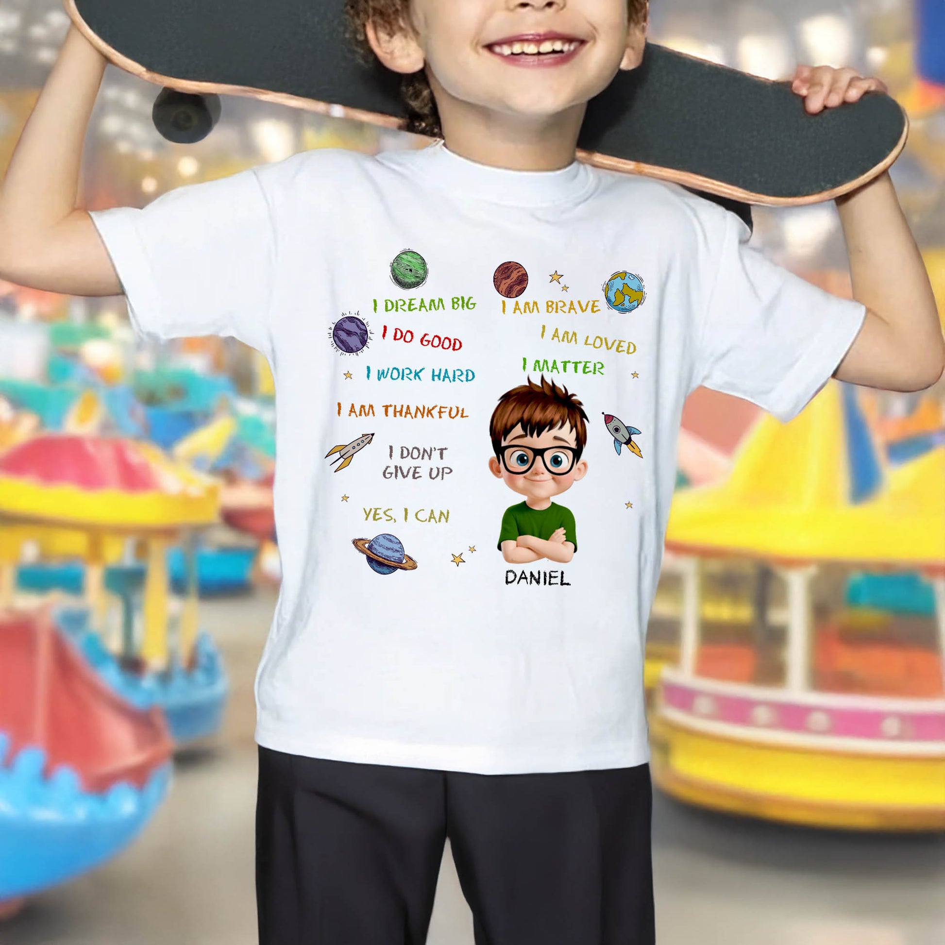 I Dream Big, I Am Brave, Motivational Space Theme