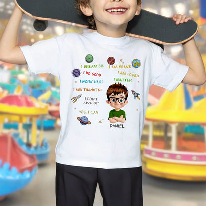 I Dream Big, I Am Brave, Motivational Space Theme