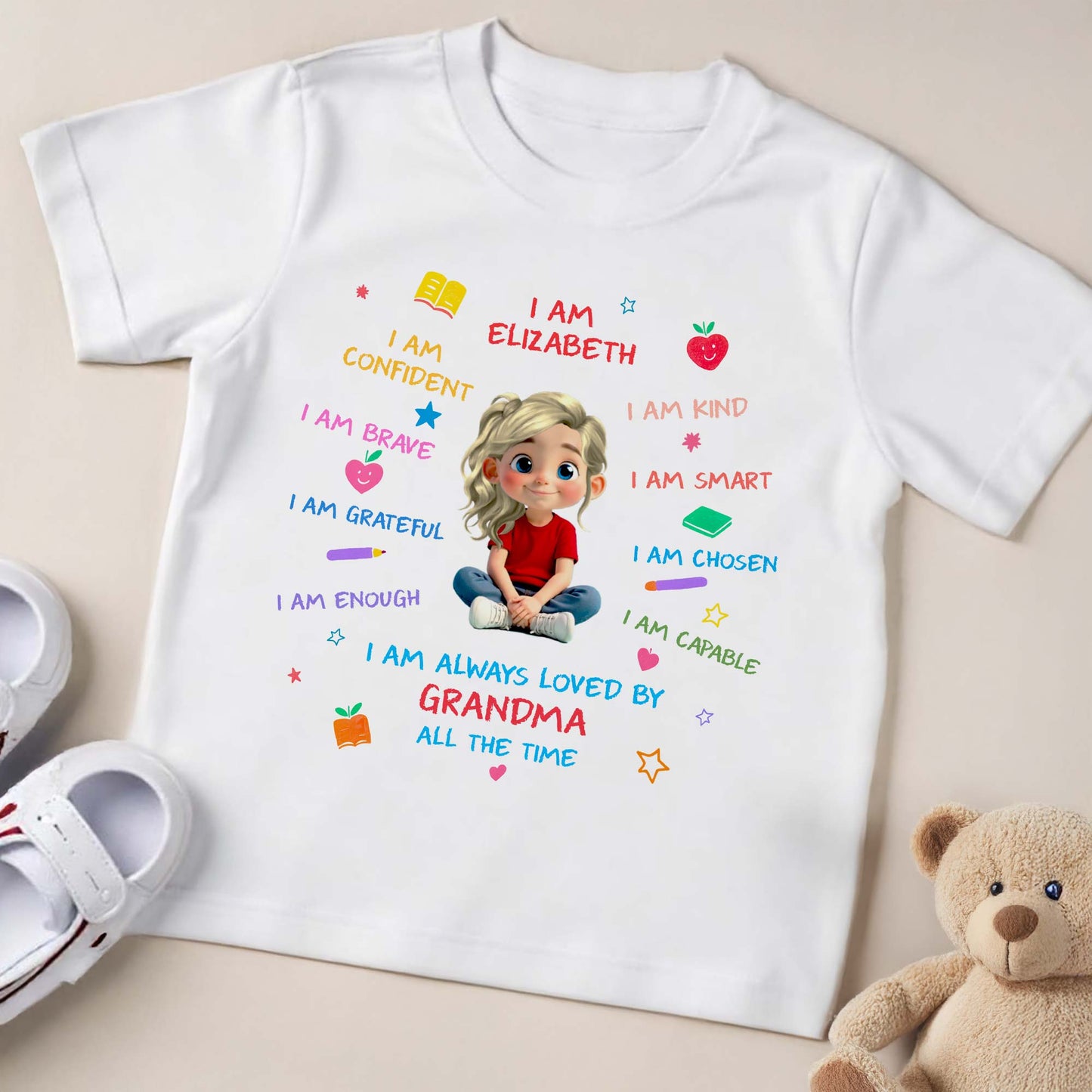 I Am Always Loved By Grandma, Heart And Stars