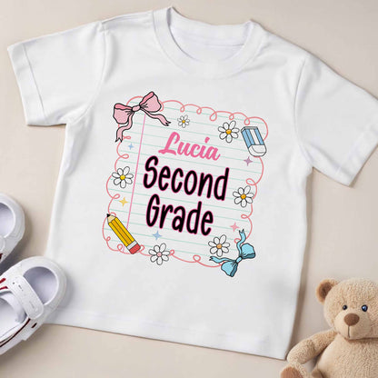 Celebrating Second Grade With Pencil And Flowers