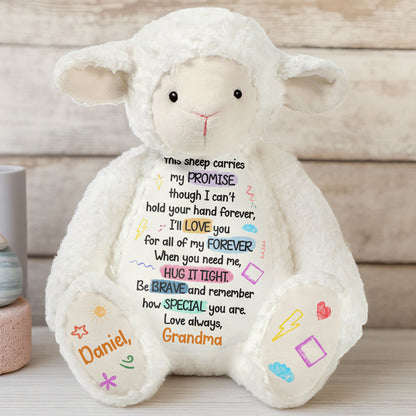 This Sheep Carries My Promise Stuffed Sheep With Stars And Heart