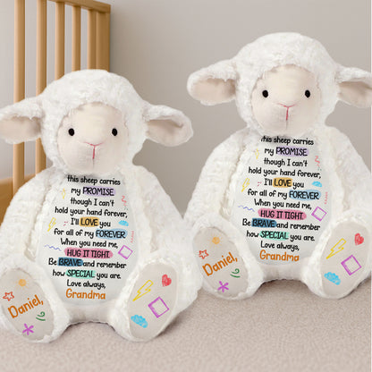 This Sheep Carries My Promise Stuffed Sheep With Stars And Heart