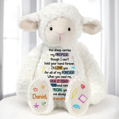 This Sheep Carries My Promise Stuffed Sheep With Stars And Heart