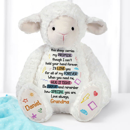 This Sheep Carries My Promise Stuffed Sheep With Stars And Heart