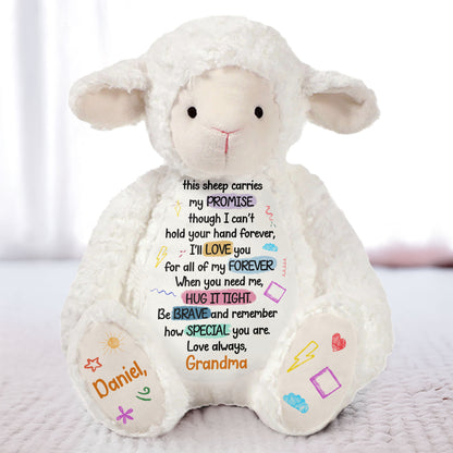 This Sheep Carries My Promise Stuffed Sheep With Stars And Heart