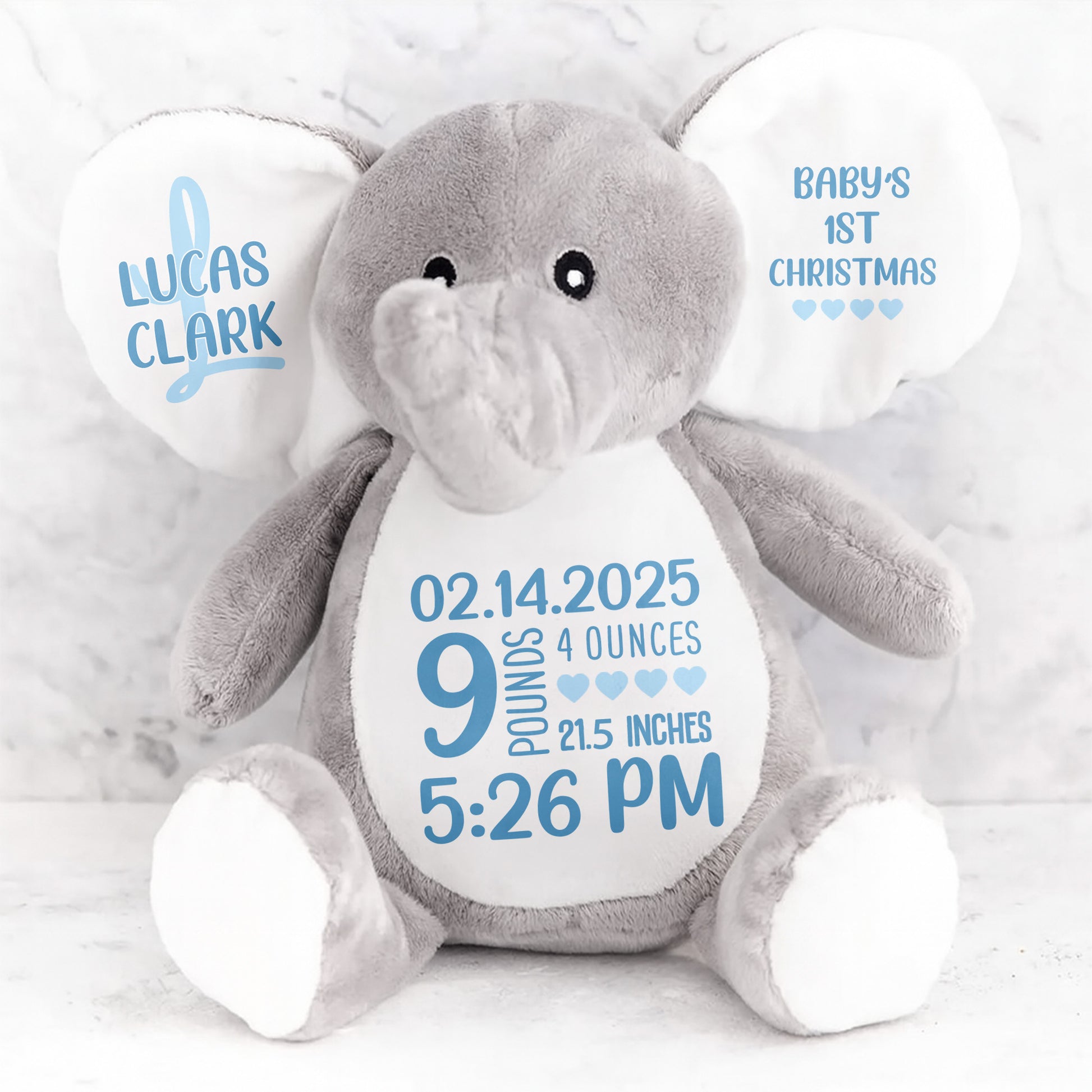 Baby's 1st Christmas Elephant Stuffed Animal