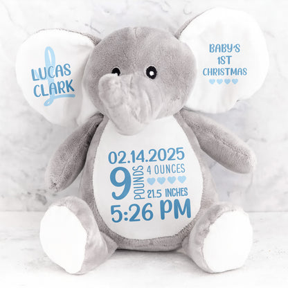 Baby's 1st Christmas Elephant Stuffed Animal