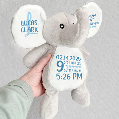 Baby's 1st Christmas Elephant Stuffed Animal