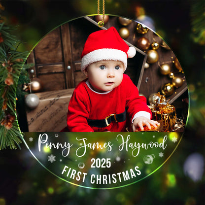 First Christmas, Baby In Santa Outfit