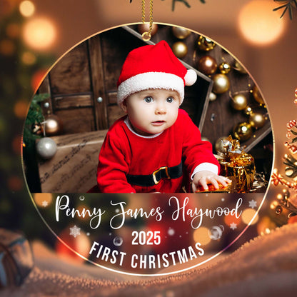 First Christmas, Baby In Santa Outfit