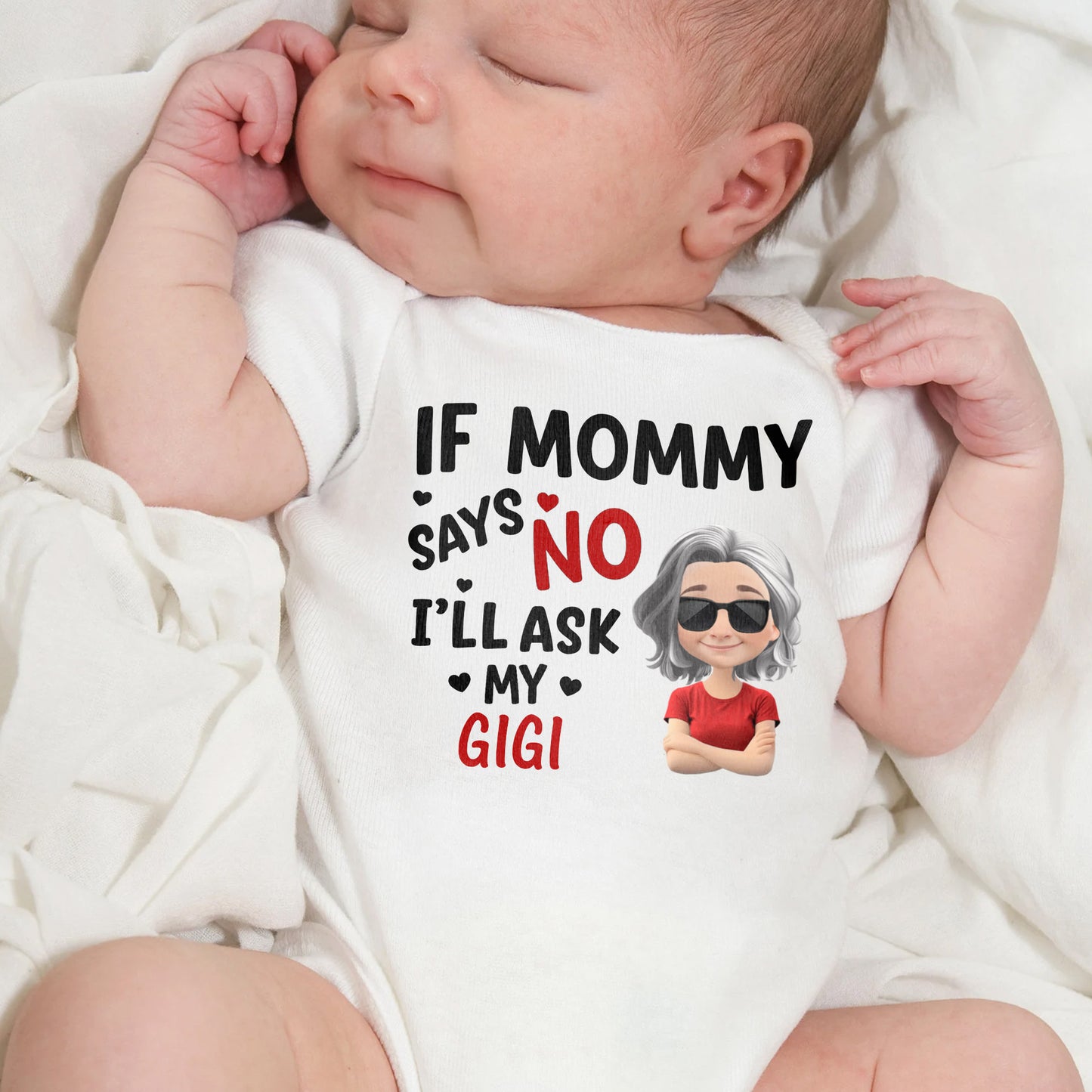 If Mommy Says No I'll Ask My Gigi, Cute Cartoon