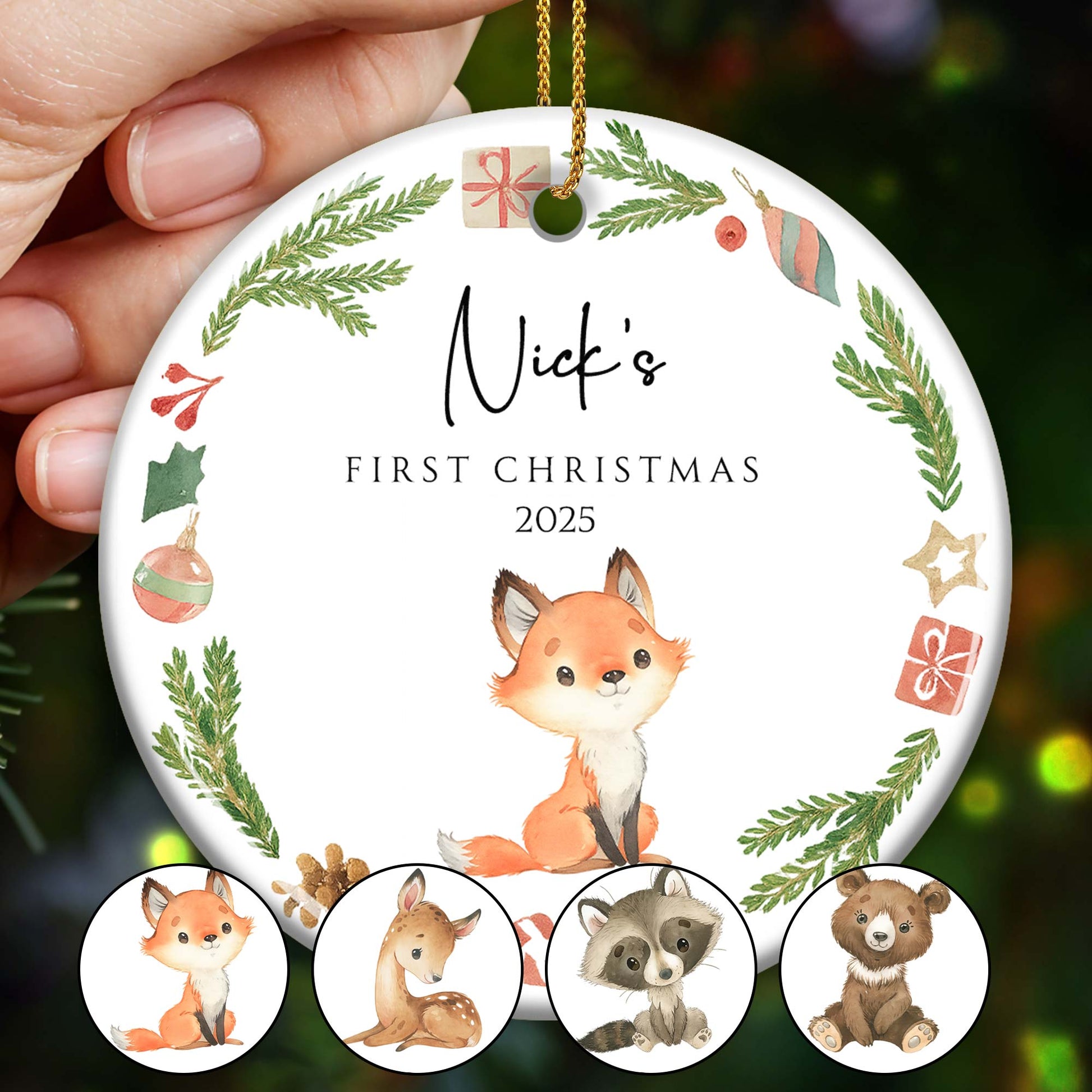 First Christmas With Adorable Forest Animals