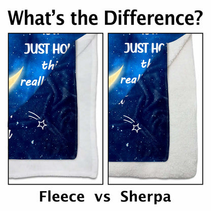 To My Granddaughter Hugged This Soft Blanket Moon And Stars