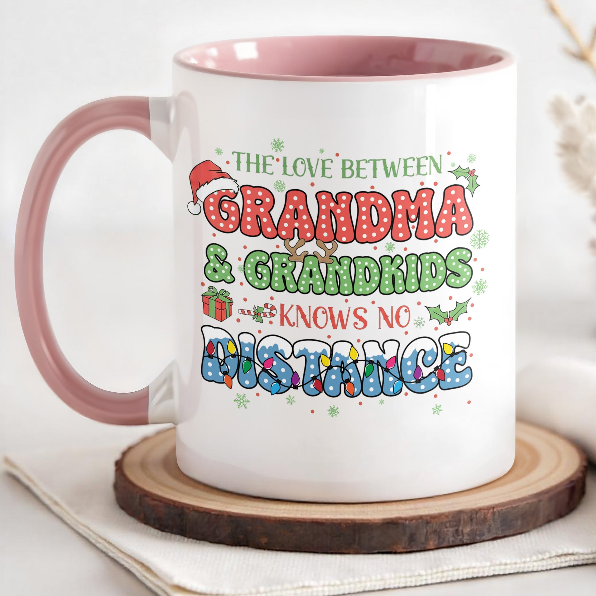 The Love Between Grandma And Grandkids, Christmas Mug