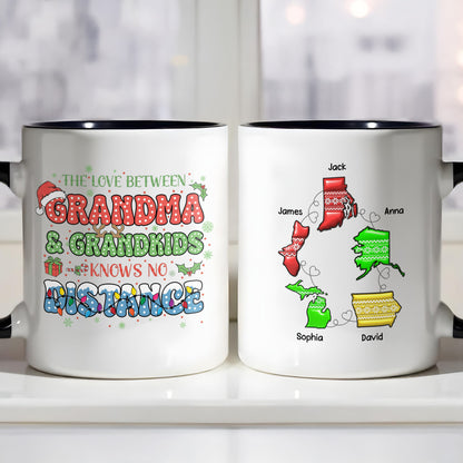 The Love Between Grandma And Grandkids, Christmas Mug