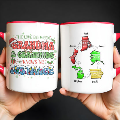 The Love Between Grandma And Grandkids, Christmas Mug