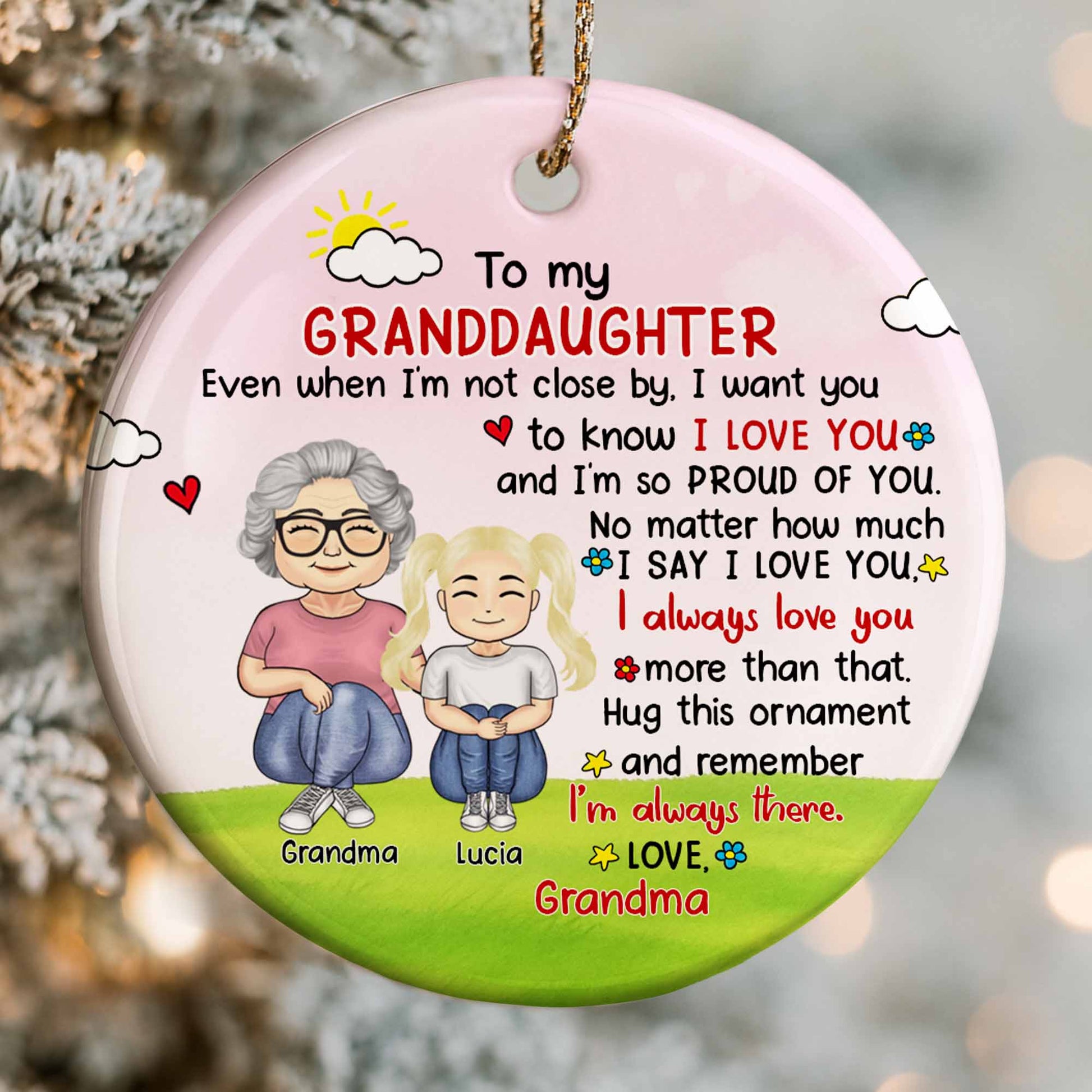 To My Granddaughter, Sun, Clouds, And Hearts