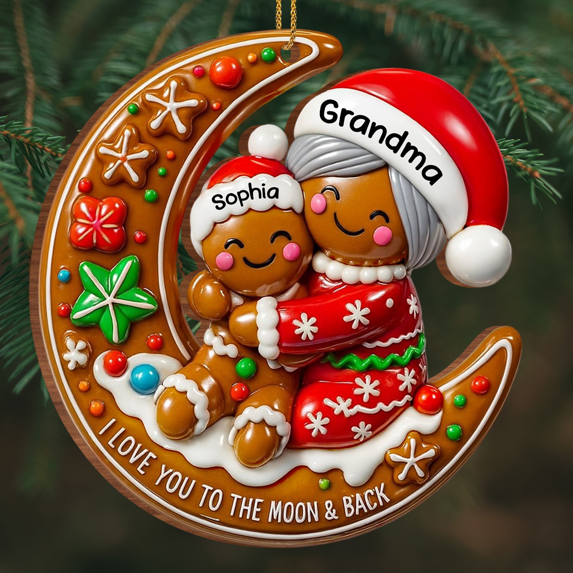 I Love You To The Moon & Back Gingerbread Ornament