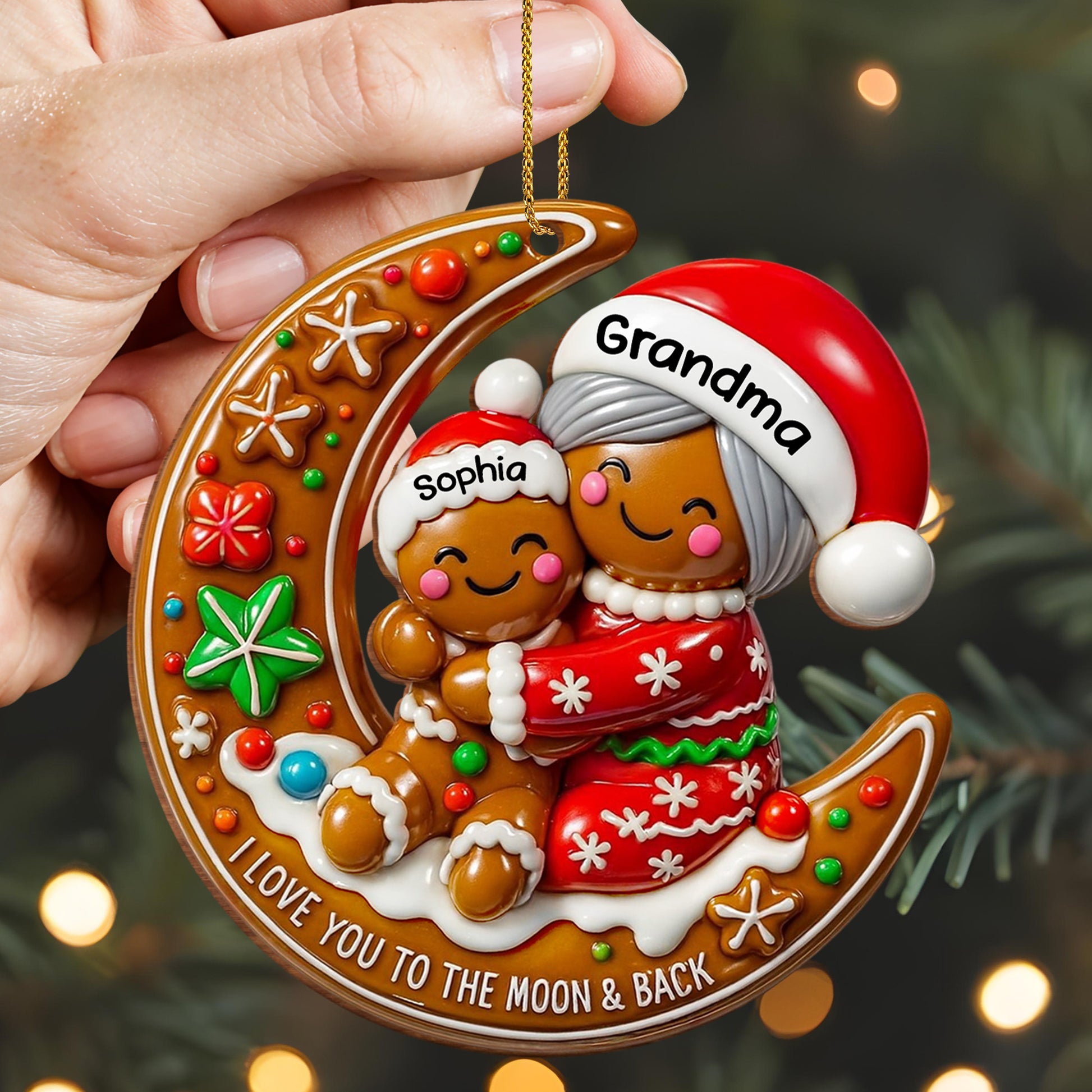 I Love You To The Moon & Back Gingerbread Ornament
