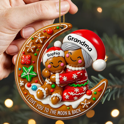 I Love You To The Moon & Back Gingerbread Ornament