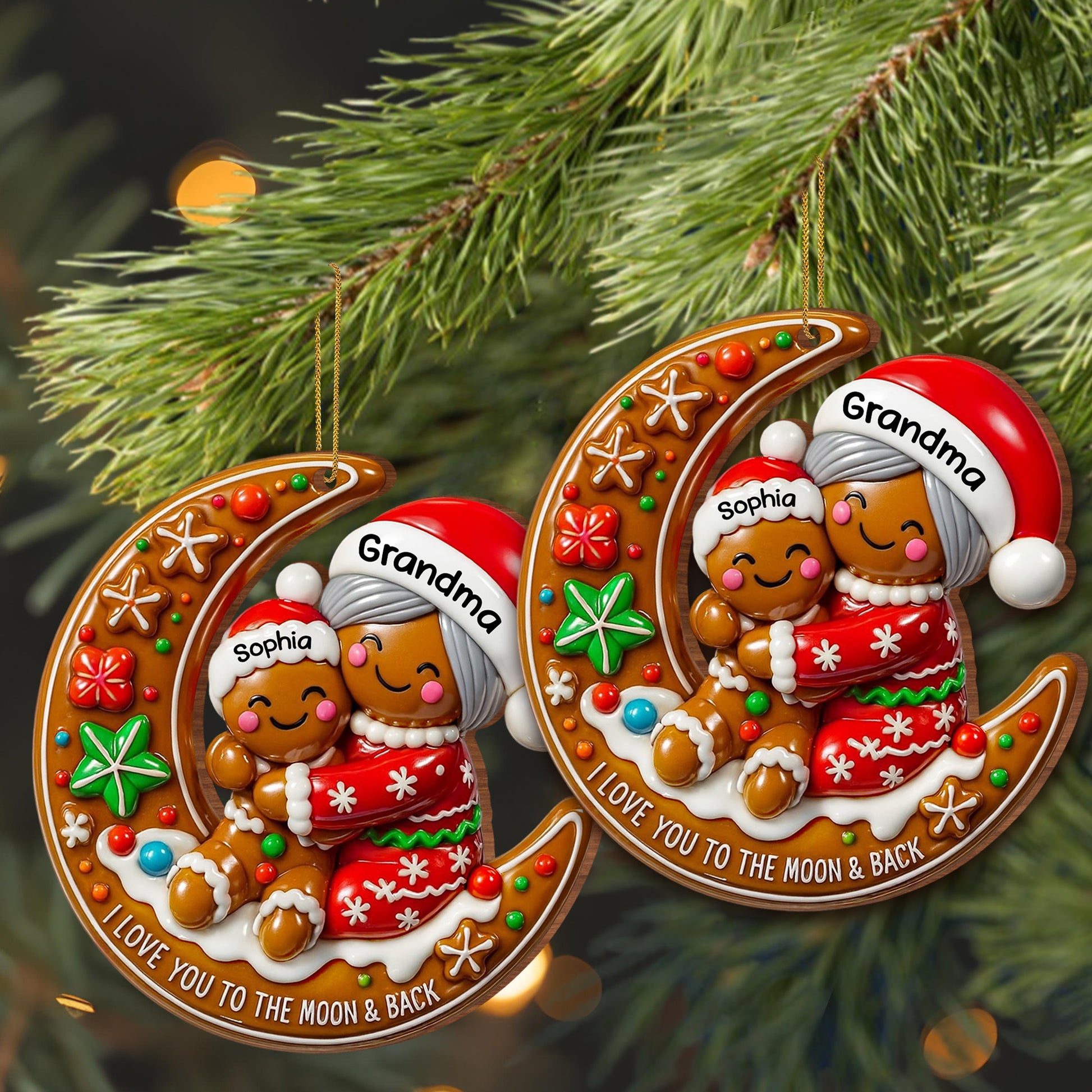 I Love You To The Moon & Back Gingerbread Ornament