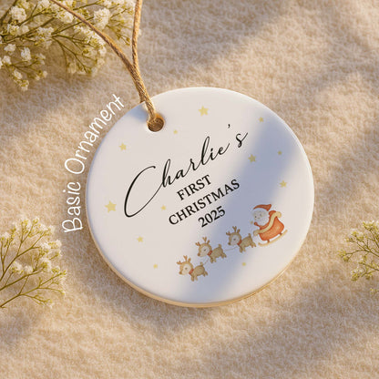 First Christmas Santa Claus and Reindeer