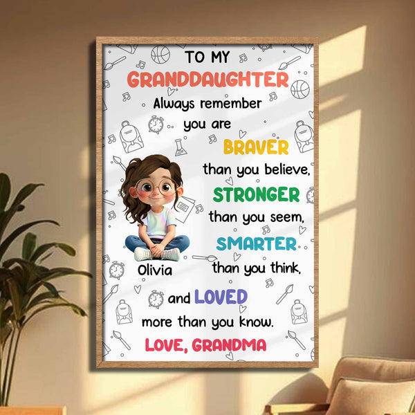 To My Granddaughter, Inspiration and Love Message