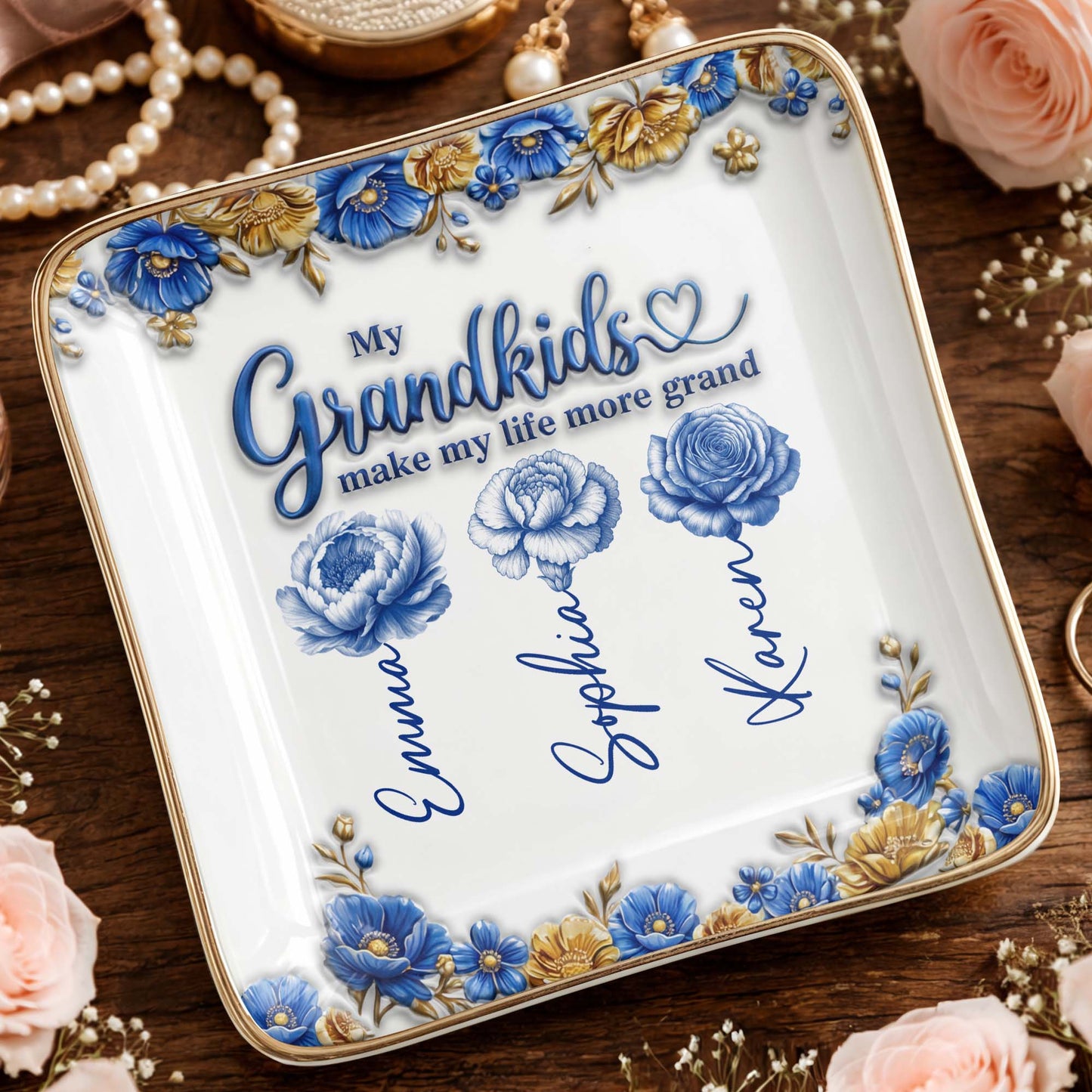 My Grandkids Make My Life More Grand Flowers