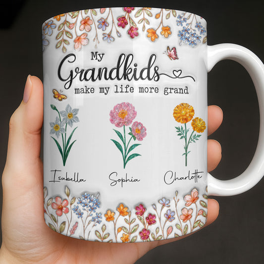 My Grandkids Make My Life More Grand With Flowers And Butterflies