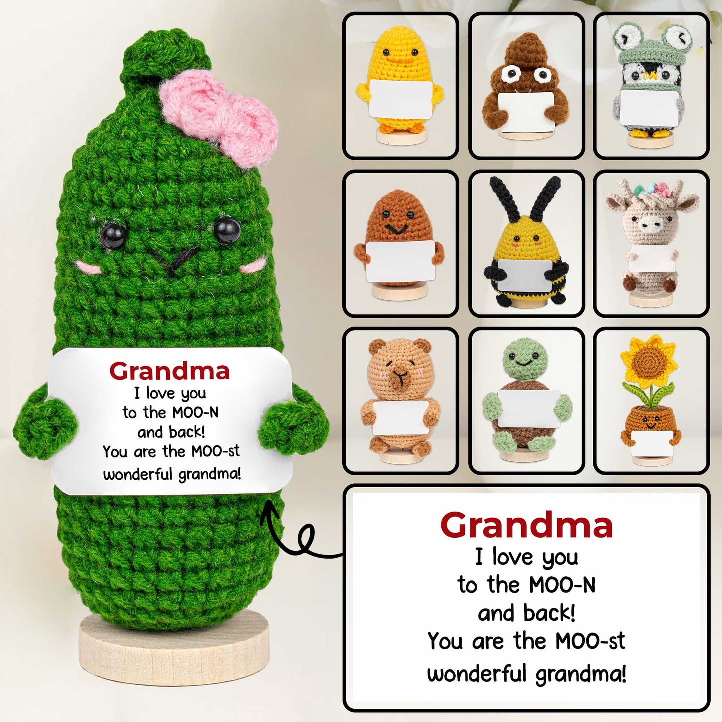 To The Moon And Back, Crochet Turtle And Flower Design